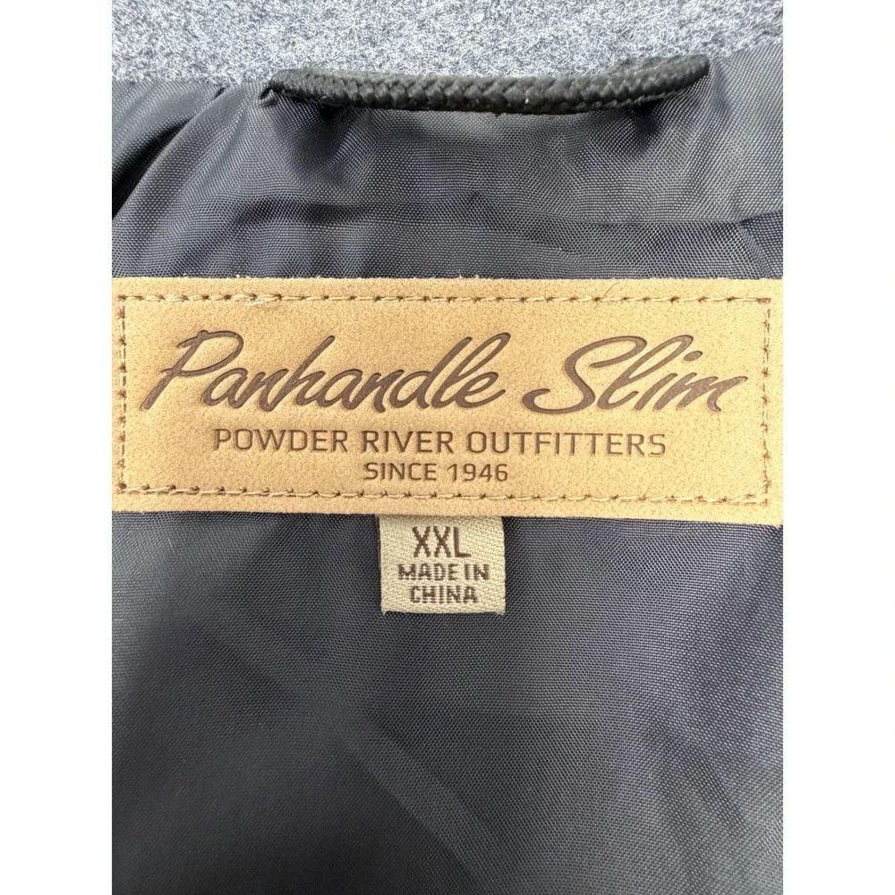 Panhandle Slim Vest Mens XXL Charcoal New Wool‎ Solid Heather Powder River